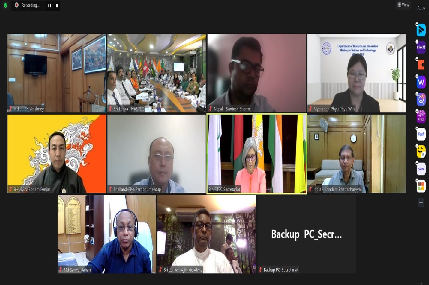BIMSTEC 2023: Expert Group on Science, Technology, and Innovation 1st Meeting (EG-STI)