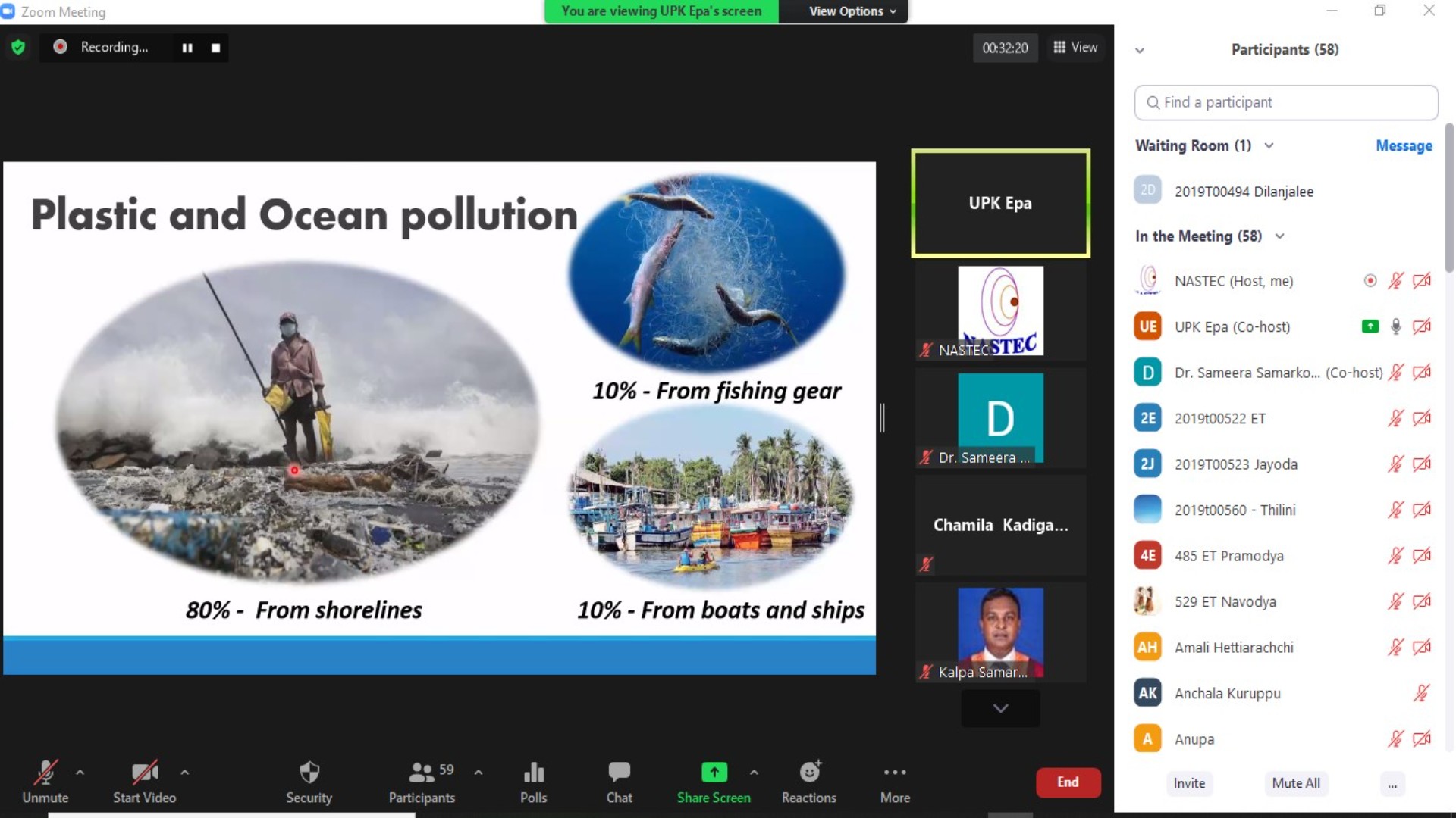 YSF Webinar on Ocean Plastic Pollution